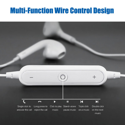 Слушалки Слушалки безжични Стерео слушалки Apple дизайн Bluetooth 4.0 за спорт бели